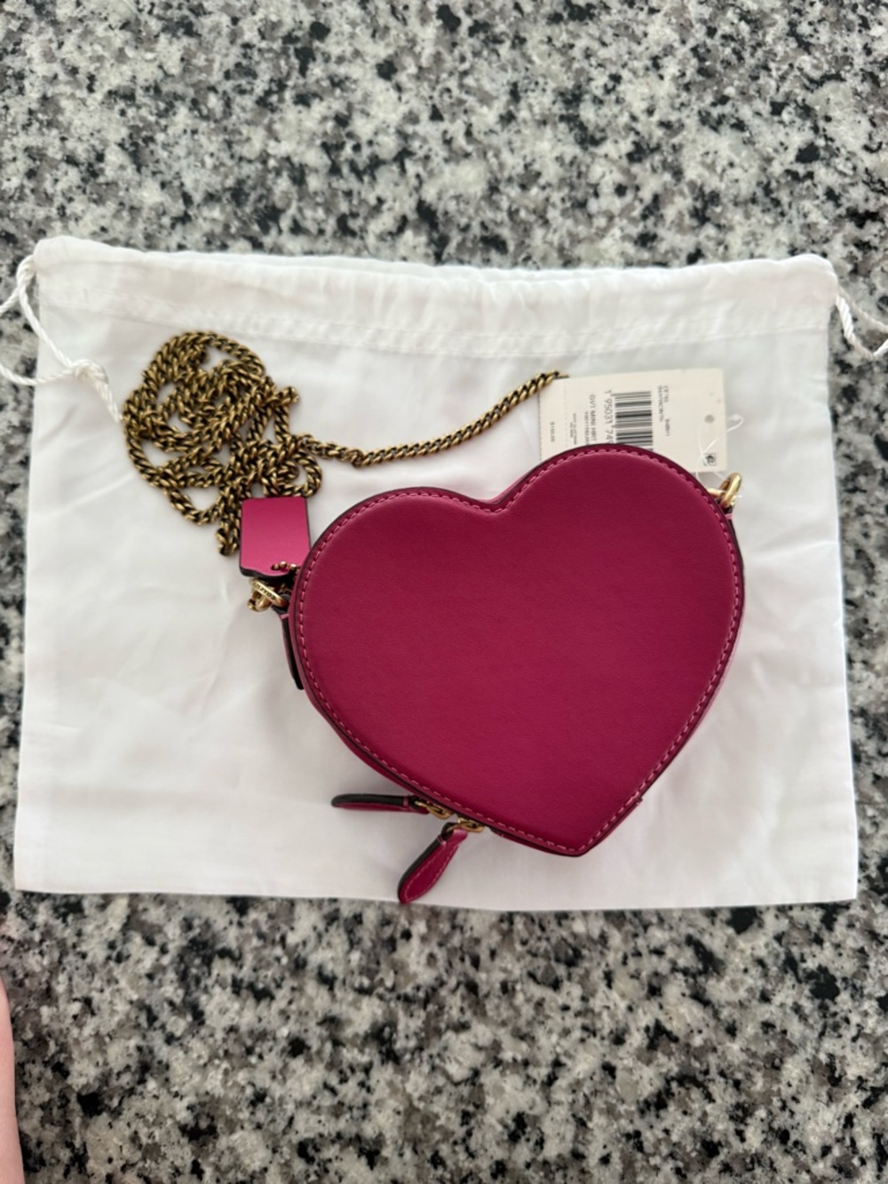Coach Hyacinth Heart Crossbody Bag with Gold Chain - Picture 2 of 4